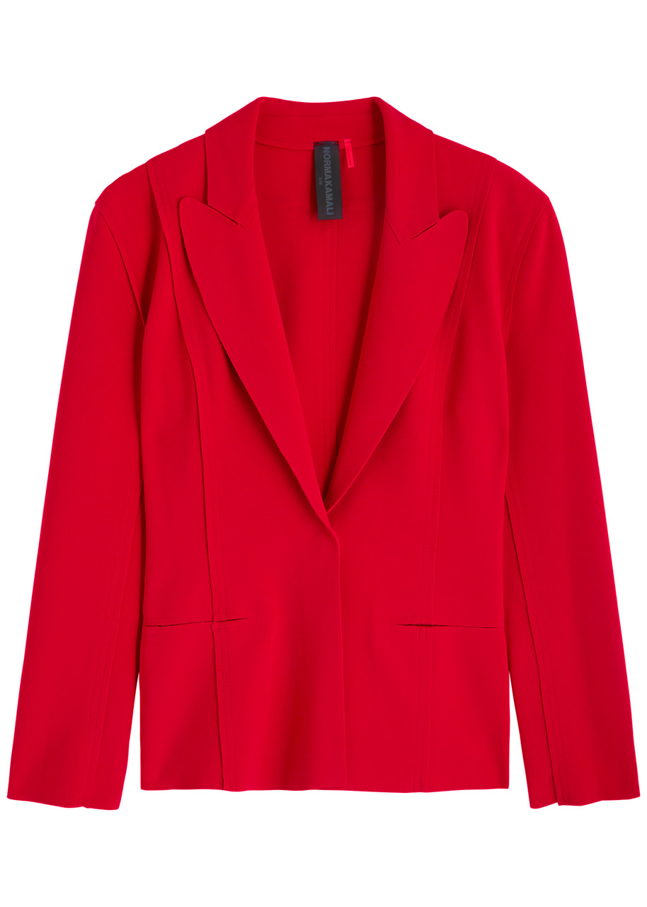 Norma Kamali Stretch-jersey Blazer – Red – M M Norma Kamali Stretch-jersey Blazer – Red – M M