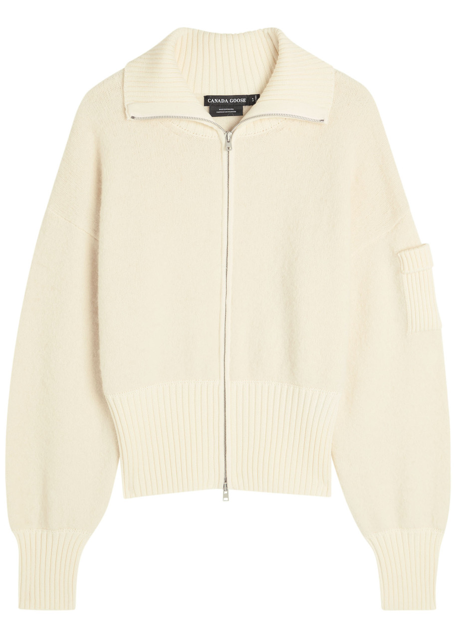 Canada Goose Sauble Alpaca-blend Cardigan – Cream – S – S Canada Goose Sauble Alpaca-blend Cardigan – Cream – S – S