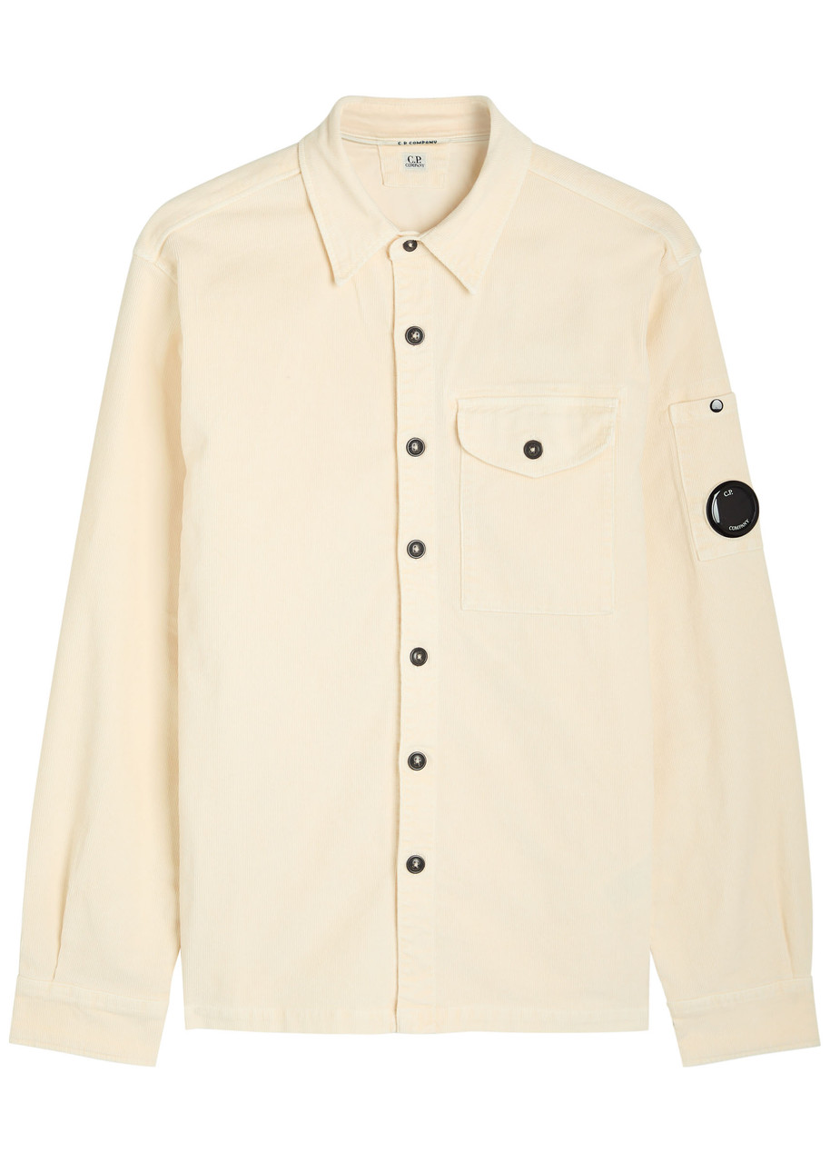 C.P. Company Lens Corduroy Shirt – Cream C.P. Company Lens Corduroy Shirt – Cream
