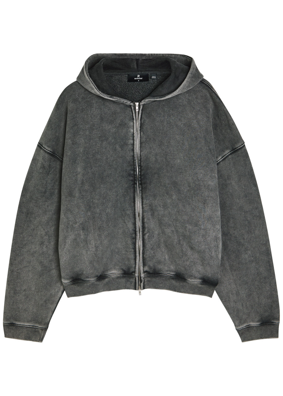 Represent Initial Hooded Cotton Sweatshirt – Dark Grey Represent Initial Hooded Cotton Sweatshirt – Dark Grey