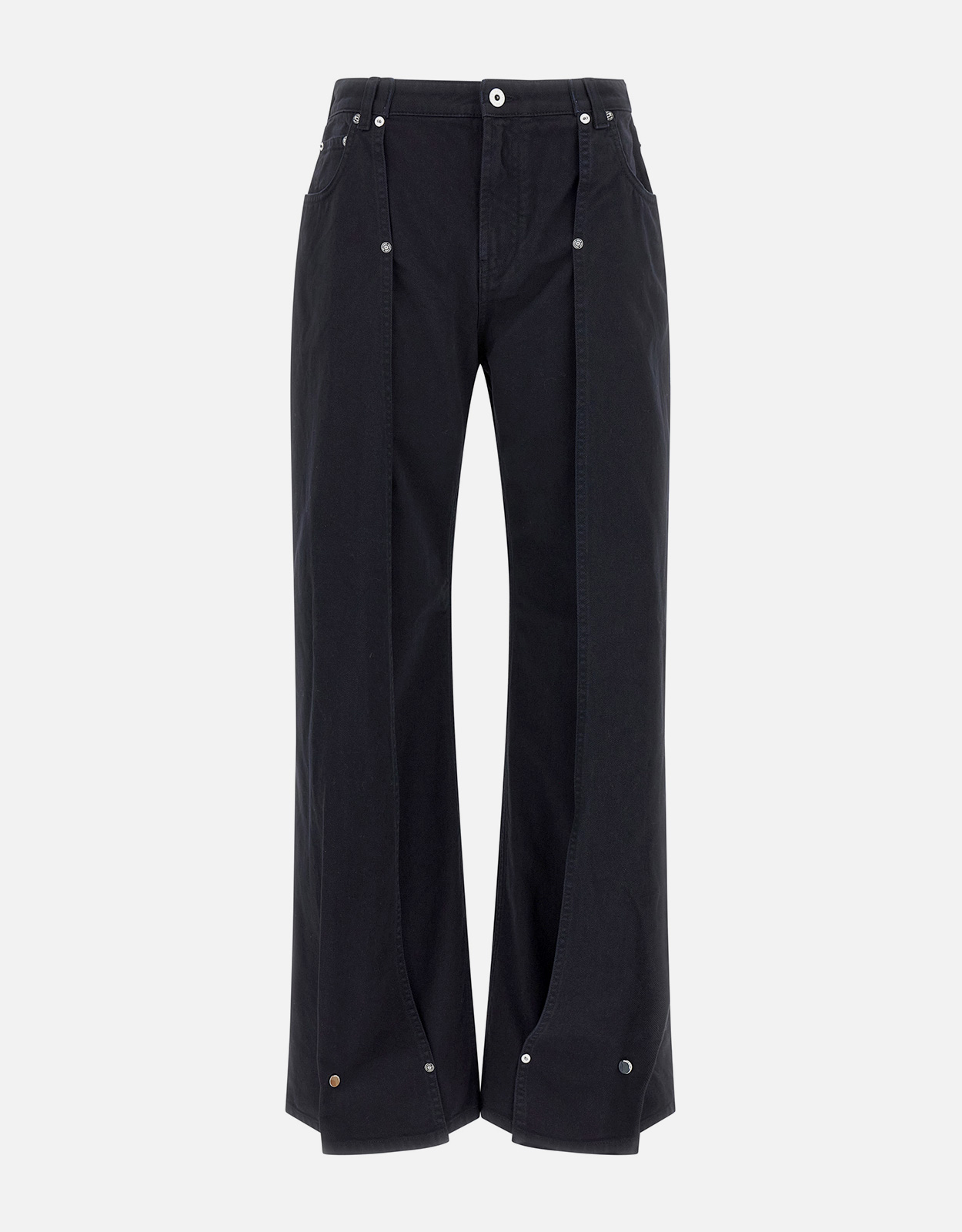 Jean Paul Gaultier The Snap-Button Denim Loose Fit Cotton Wide Leg Jeans Jean Paul Gaultier The Snap-Button Denim Loose Fit Cotton Wide Leg Jeans