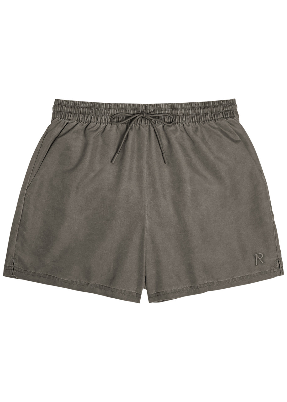 Represent Smart Logo-embroidered Shell Swim Shorts – Charcoal Represent Smart Logo-embroidered Shell Swim Shorts – Charcoal