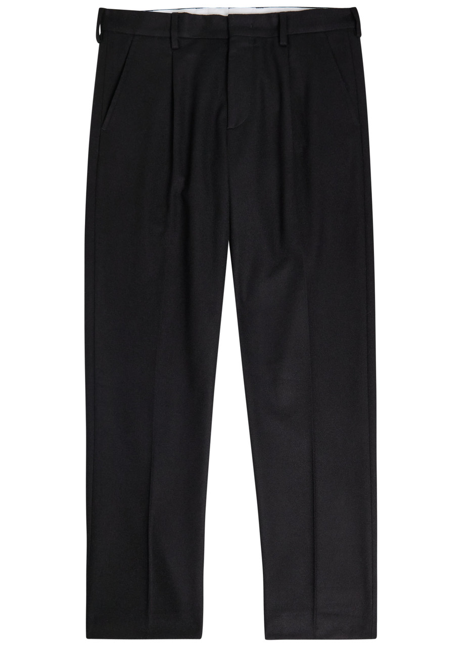 NN Bill Tapered-leg Wool-blend Trousers – Black – W S