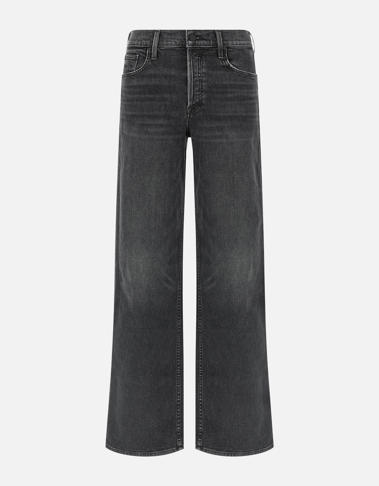 Mother The Smoothie Sneak Stonewashed Cotton High Waist Wide Straight Leg Jeans Mother The Smoothie Sneak Stonewashed Cotton High Waist Wide Straight Leg Jeans