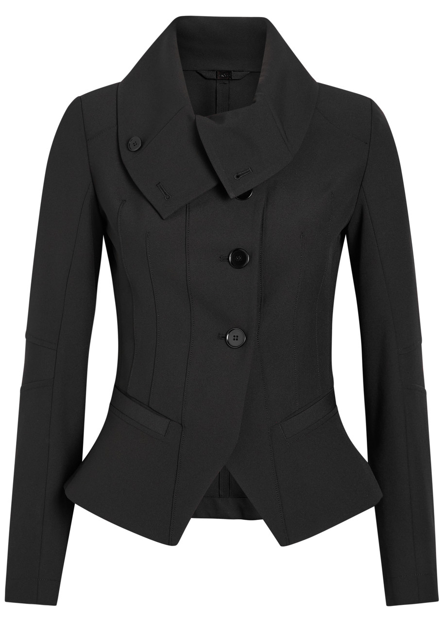 High Scrunch Panelled Crepe Jacket – Black – S High Scrunch Panelled Crepe Jacket – Black – S
