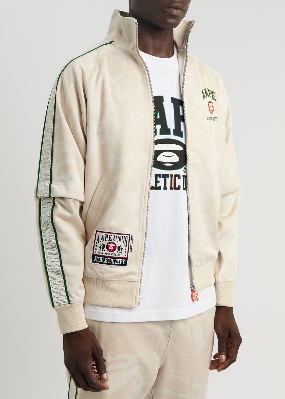 Aape Logo Camouflage-jacquard Jersey Track Jacket – Beige