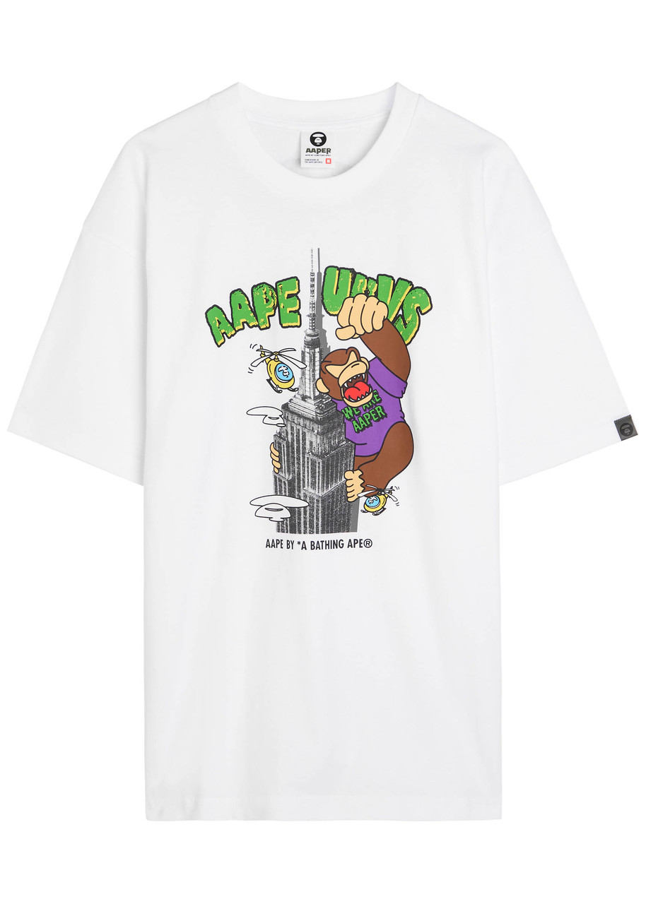 Aape King Kong Printed Cotton shirt – White