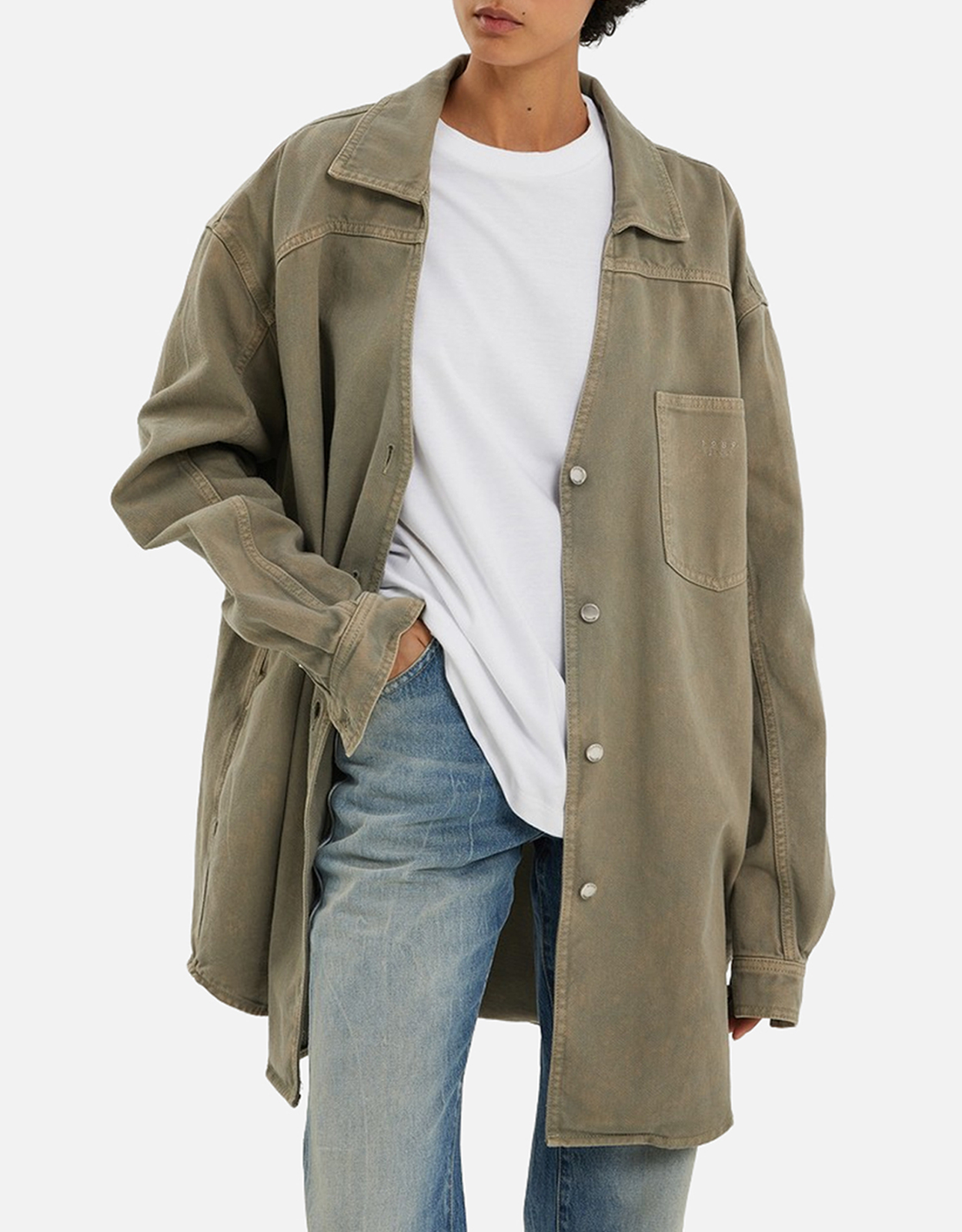 STUDIO Light brown denim overshirt – X