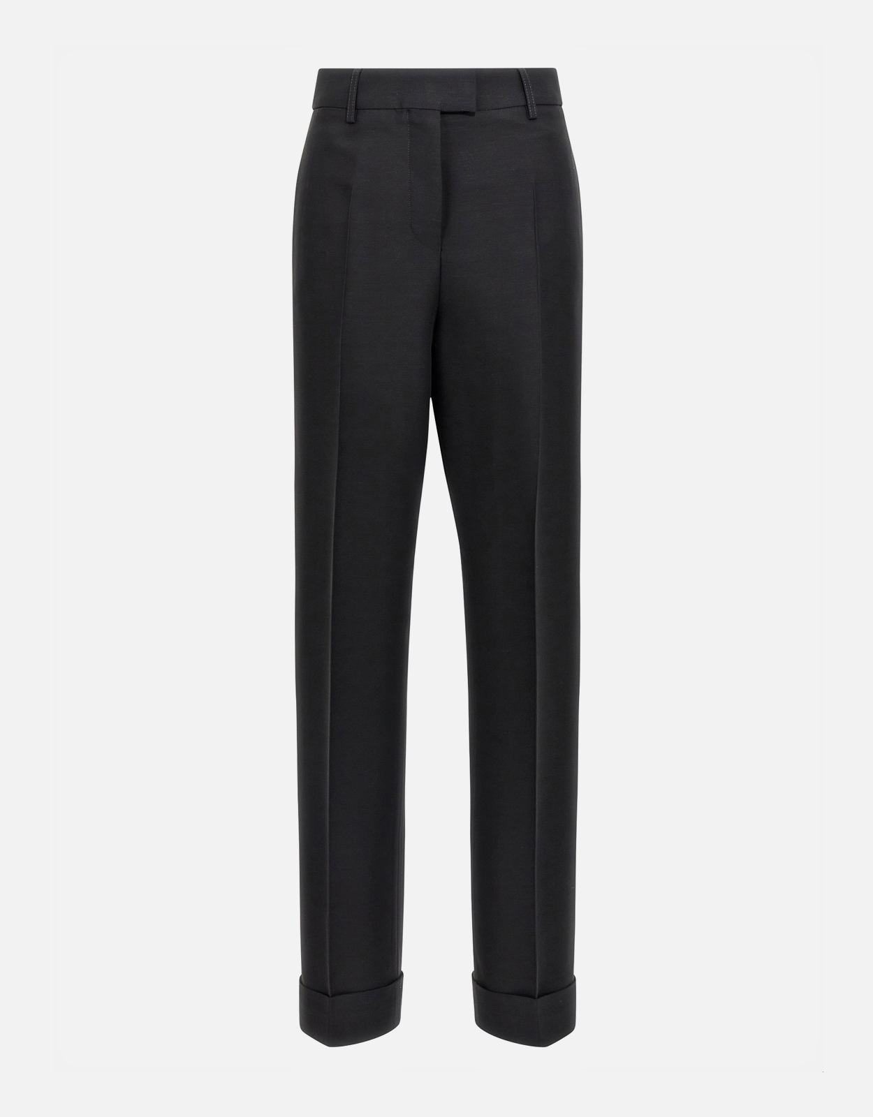 Salvatore Ferragamo Turn Up Virgin Wool Blend Trousers – IT