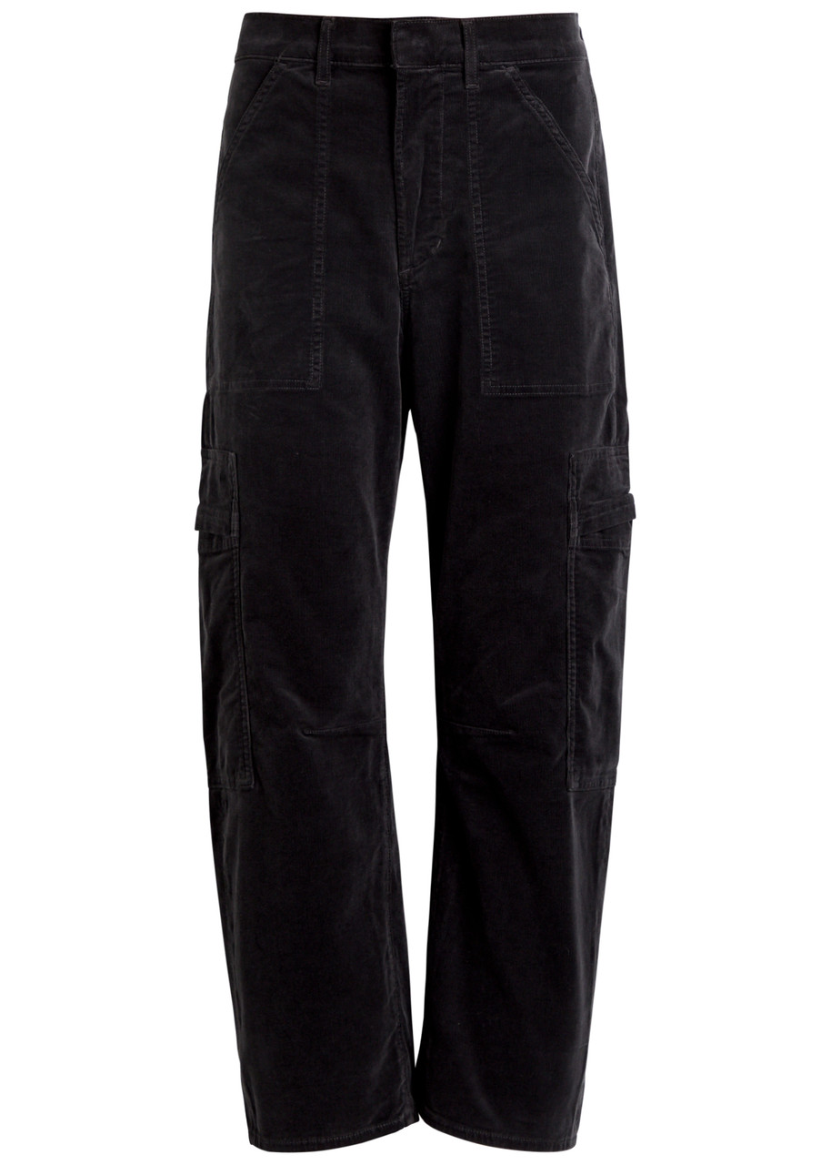 Citizens OF Humanity Marcelle Low Slung Corduroy Cargo Trousers – Charcoal – W Citizens OF Humanity Marcelle Low Slung Corduroy Cargo Trousers – Charcoal – W