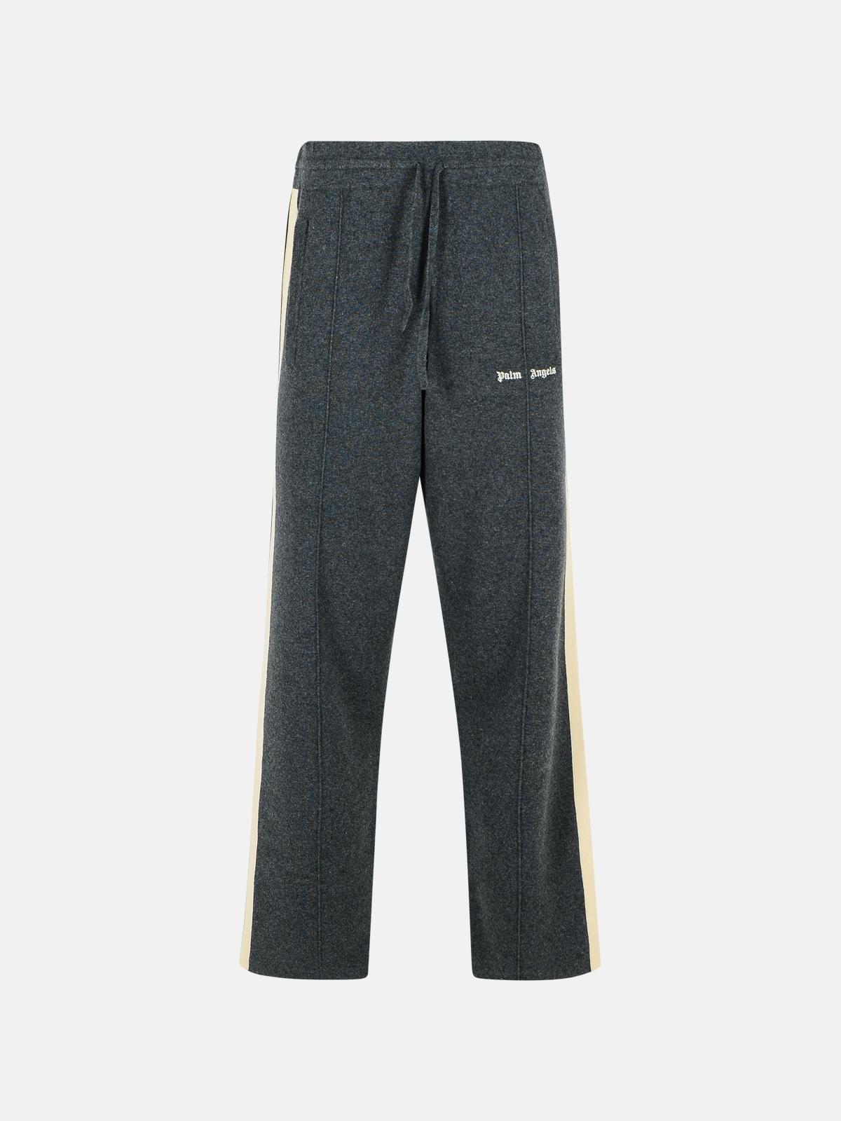 PALM ANGELS Dark Grey Wool Blend Trousers