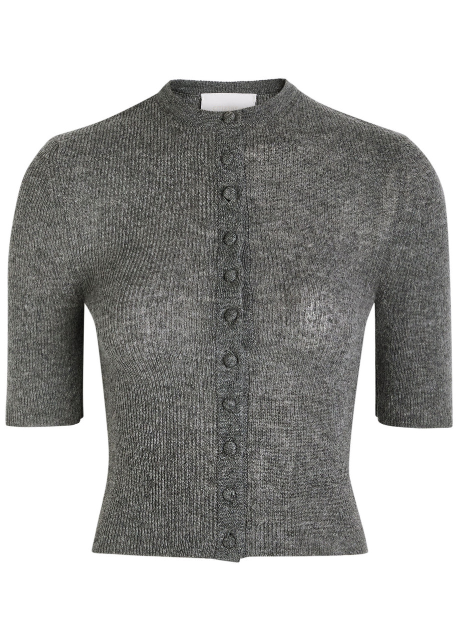 Citizens OF Humanity Tabitha Ribbed Wool and Cashmere-blend Cardigan – Charcoal – L L Citizens OF Humanity Tabitha Ribbed Wool and Cashmere-blend Cardigan – Charcoal – L L
