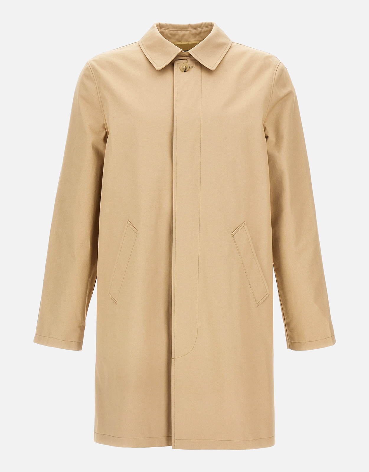 A.P.C. Men’s Urban Mac Cotton Water-Repellent Single-Breasted Trench Coat A.P.C. Men’s Urban Mac Cotton Water-Repellent Single-Breasted Trench Coat