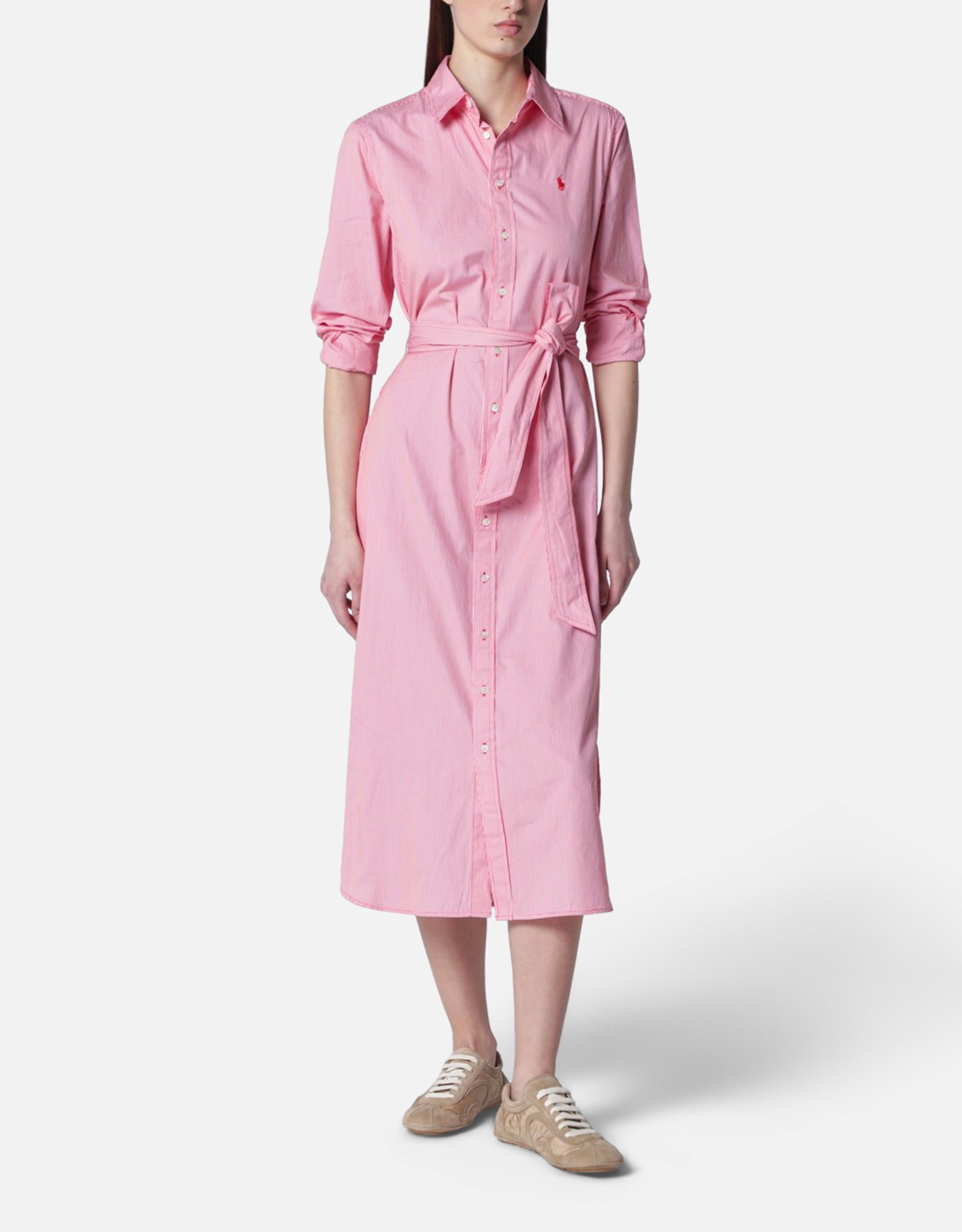 Polo Ralph Lauren Red And White Striped Cotton Shirt Dress – DK Polo Ralph Lauren Red And White Striped Cotton Shirt Dress – DK