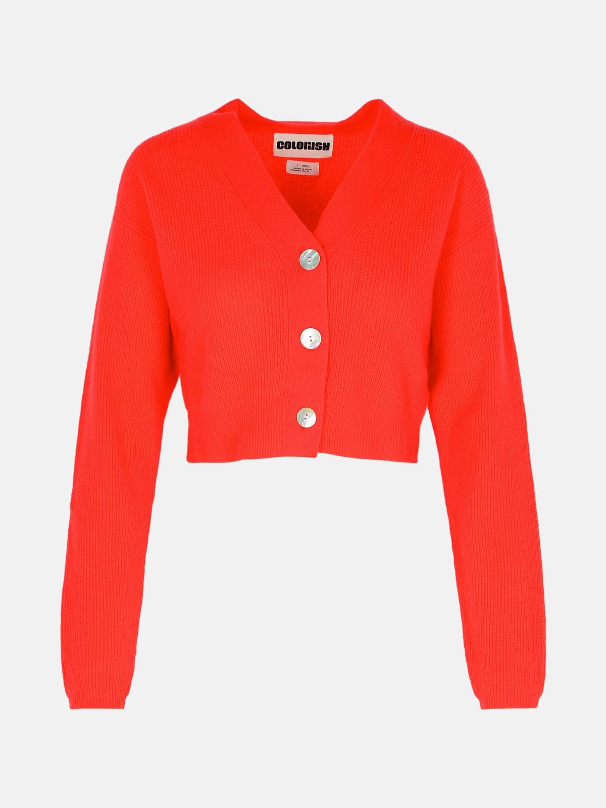 COLORH ‘Koa’ Red Cashmere Cardigan COLORH ‘Koa’ Red Cashmere Cardigan