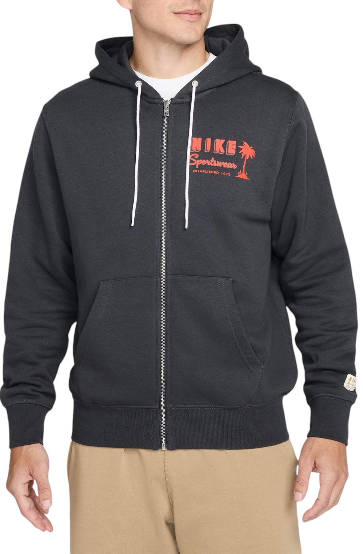 Men Full-Zip Fleece Hoodie AnthraciteVintage Coral Hoodies L AnthraciteVintage Coral Men Full-Zip Fleece Hoodie AnthraciteVintage Coral Hoodies L AnthraciteVintage Coral