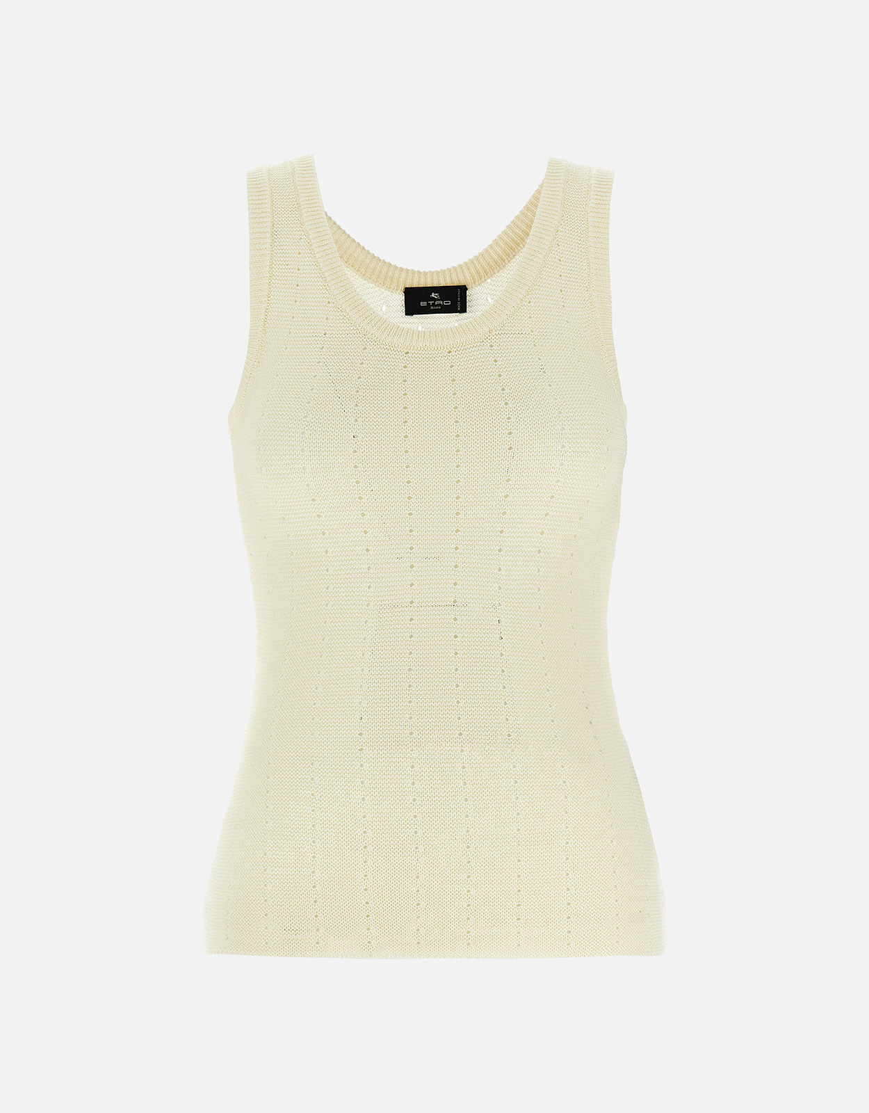 Etro Knit Silk Blend Punched Slim Fit Vest Tops – IT Etro Knit Silk Blend Punched Slim Fit Vest Tops – IT