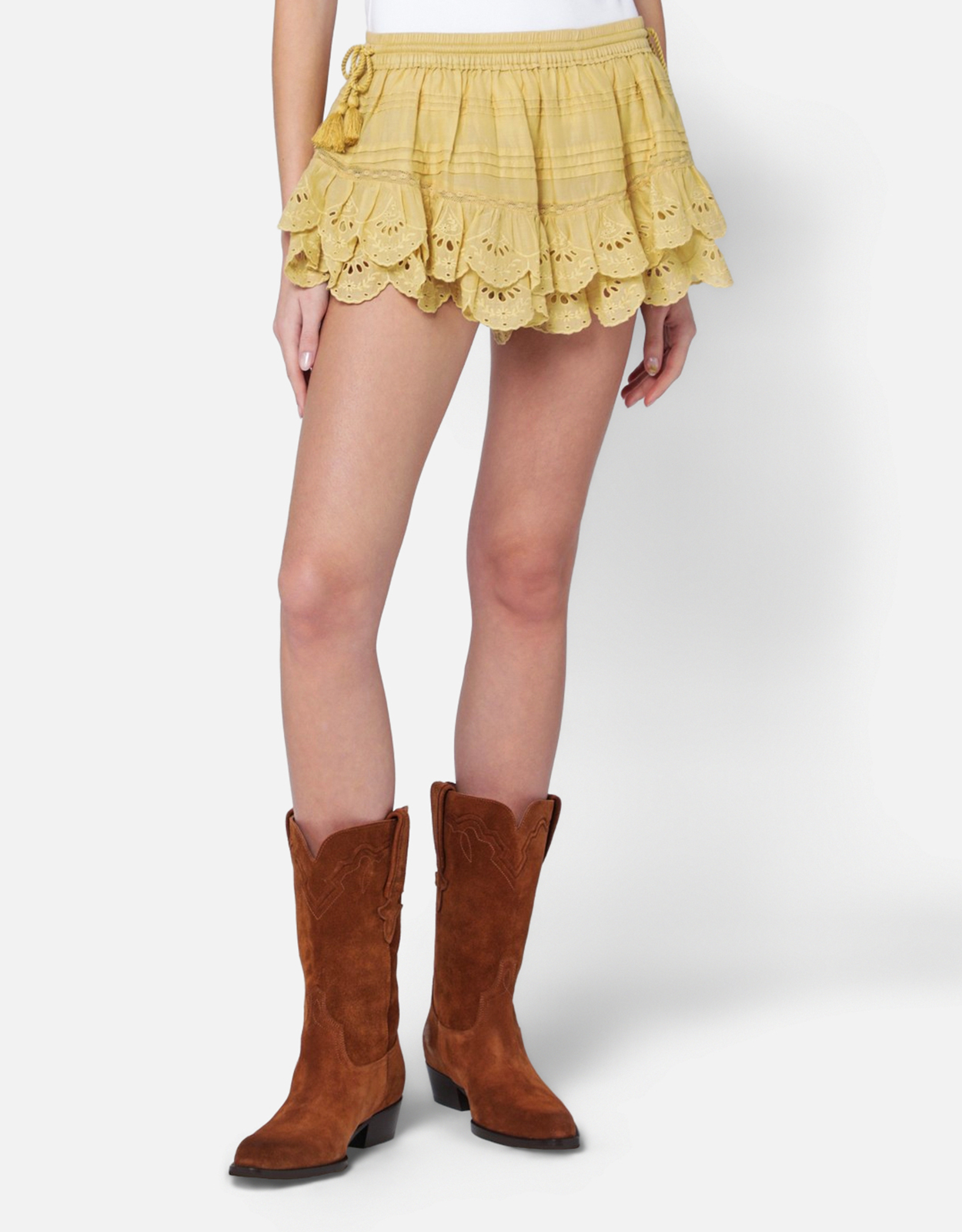 Isabel Marant ?toile Puria Cotton Floral Lace Skort Shorts – FR Isabel Marant ?toile Puria Cotton Floral Lace Skort Shorts – FR