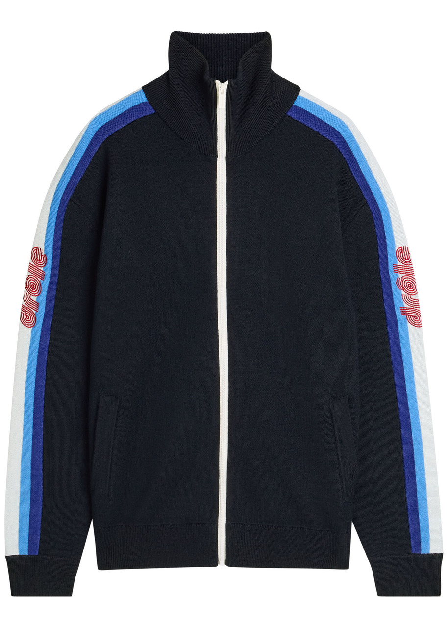 DRLE DE Monsieur La Maille Zippe Drle Merino Wool Track Jacket – Navy