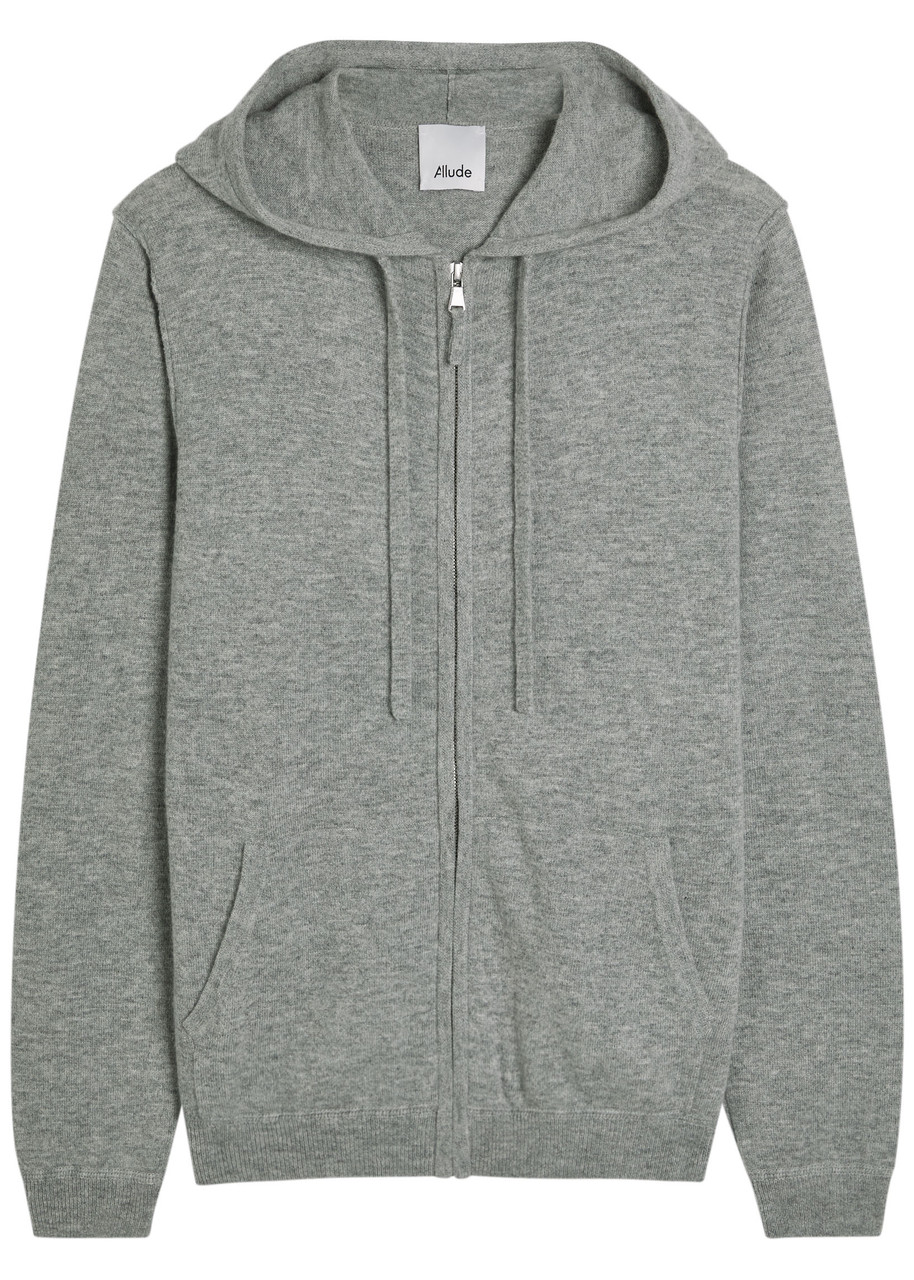 Allude Hooded Wool-blend Jumper – Grey