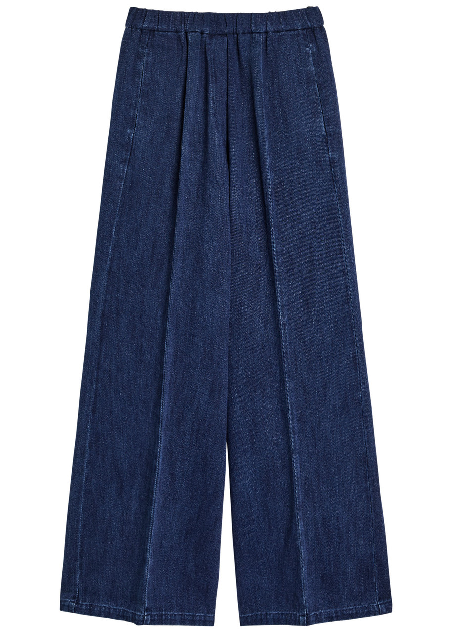 Forte_forte Denim Wide-leg Palazzo Trousers – Indigo – M