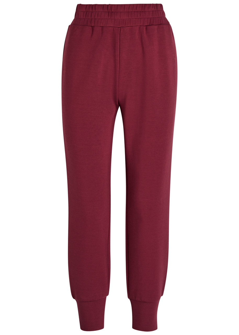 Varley The Slim Cuff . Stretch-jersey Sweatpants – Maroon – L L Varley The Slim Cuff . Stretch-jersey Sweatpants – Maroon – L L