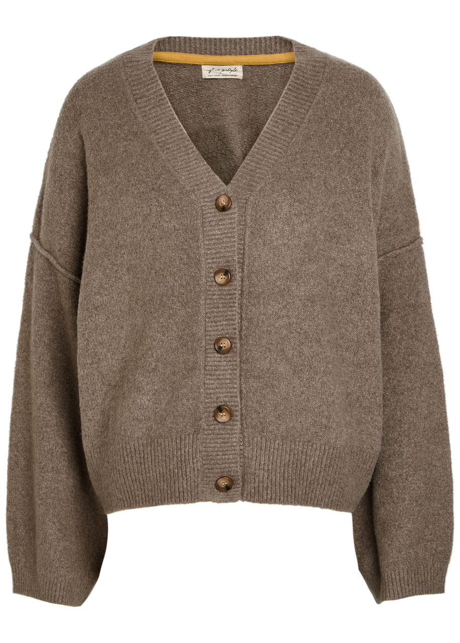 Free People Cool Of The Night Cotton-blend Cardigan – Beige – S – S Free People Cool Of The Night Cotton-blend Cardigan – Beige – S – S