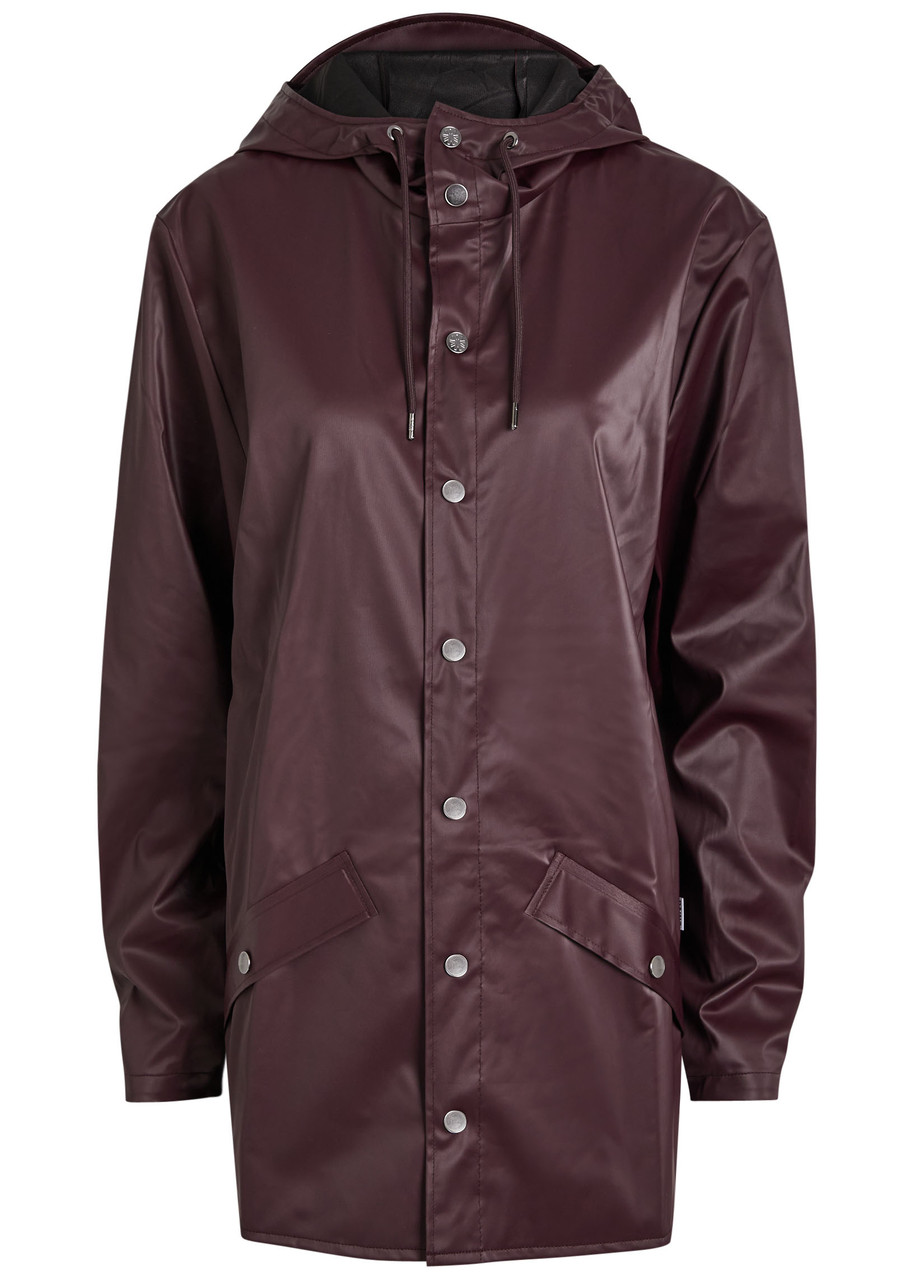 Rains W Hooded Waterproof Jacket – Burgundy – L L Rains W Hooded Waterproof Jacket – Burgundy – L L