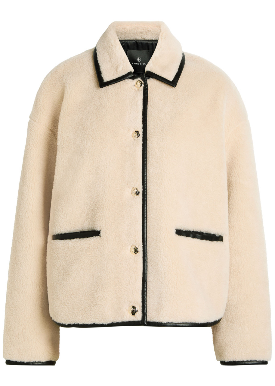 Anine Bing Camden Teddy Jacket – Cream – M M
