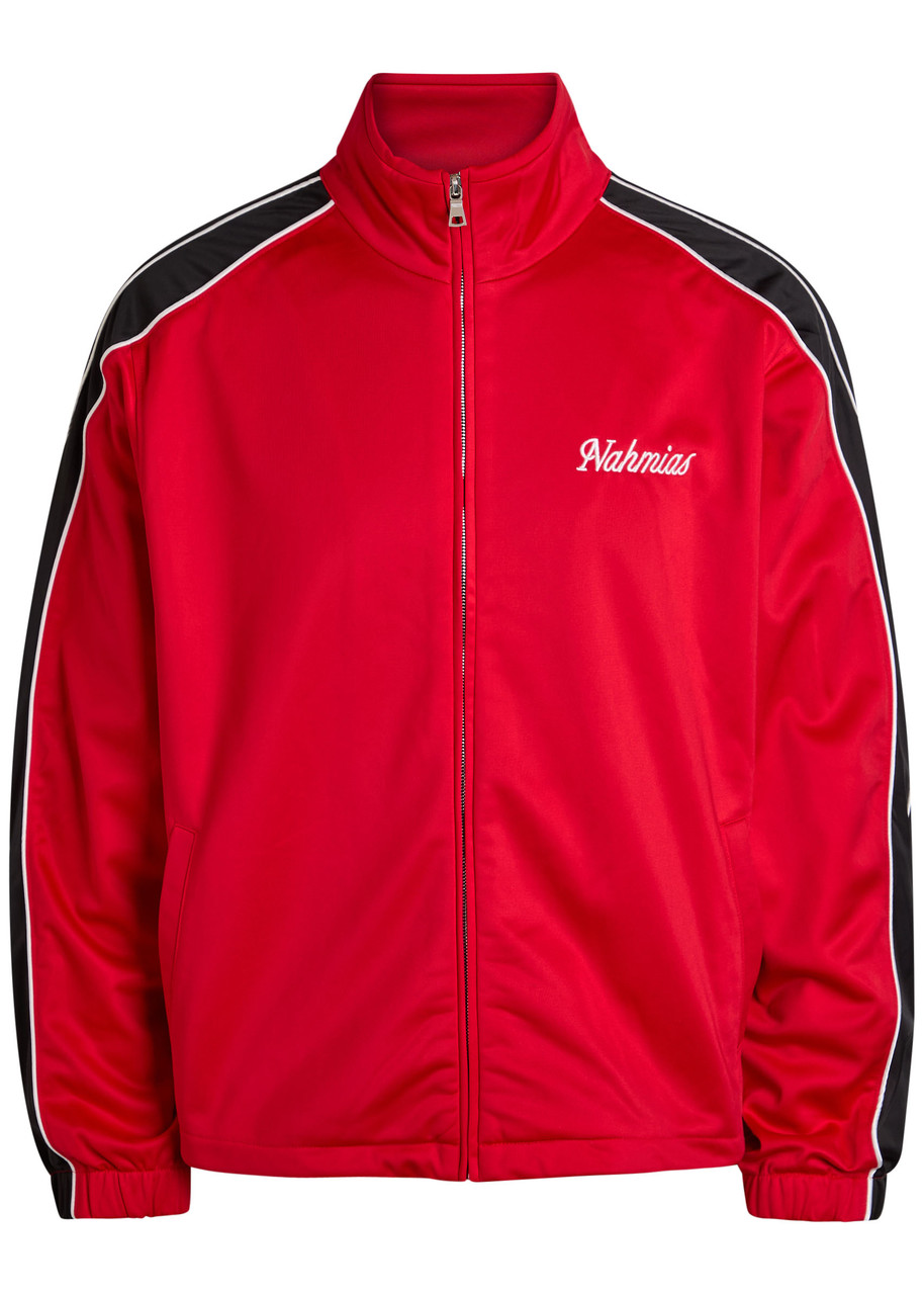 Nahmias Logo-embroidered Jersey Track Jacket – Red Nahmias Logo-embroidered Jersey Track Jacket – Red