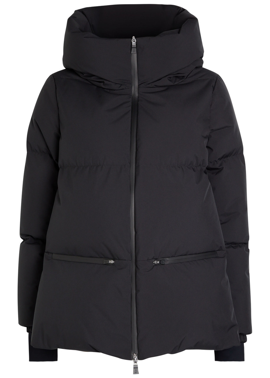 Herno Hooded Quilted Shell Jacket – Black – Herno Hooded Quilted Shell Jacket – Black –