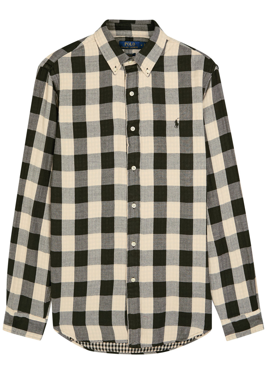 Polo Ralph Lauren Checked Logo-embroidered Flannel Shirt – Black