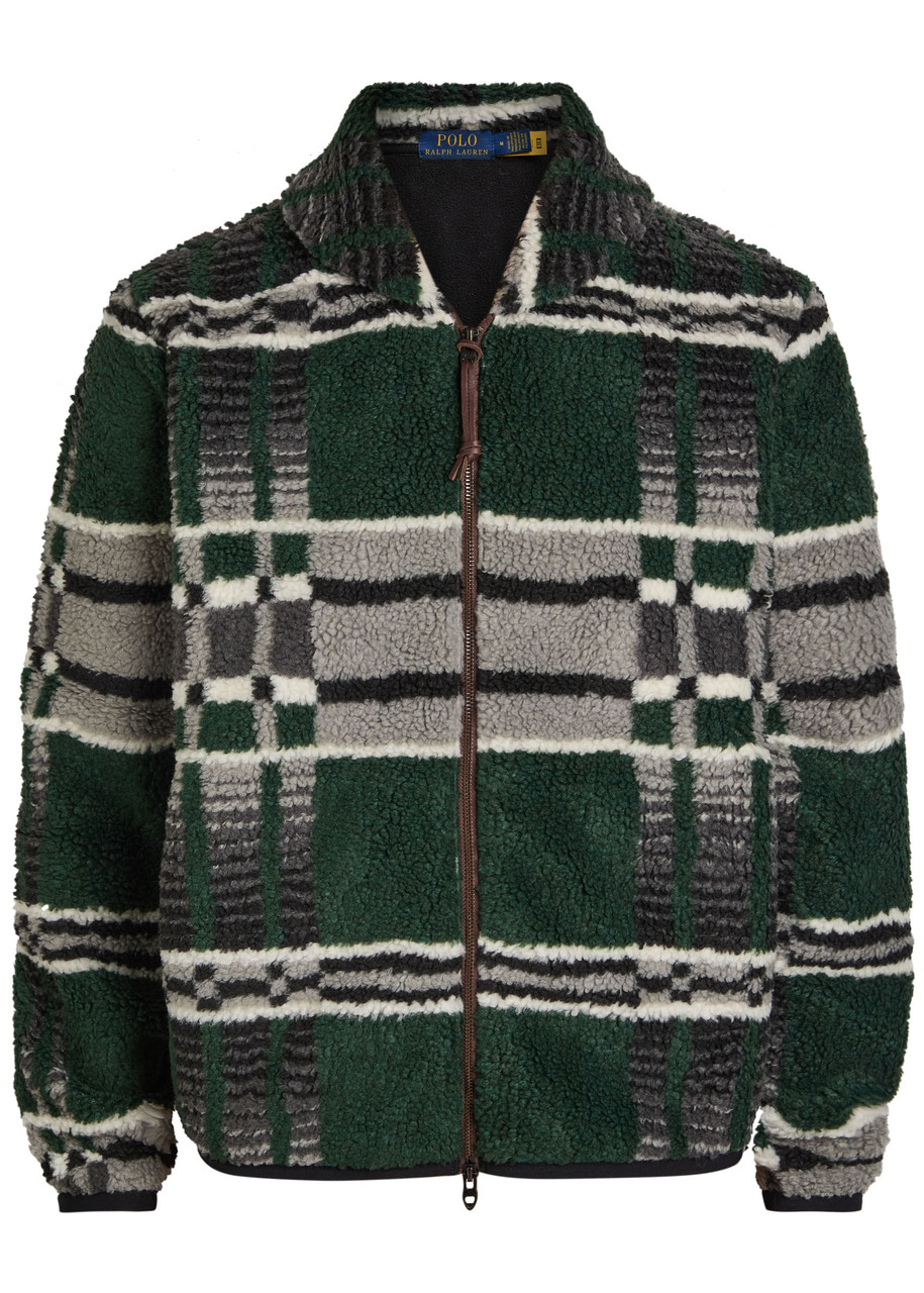 Polo Ralph Lauren Patterned Fleece Jacket – Charcoal Polo Ralph Lauren Patterned Fleece Jacket – Charcoal