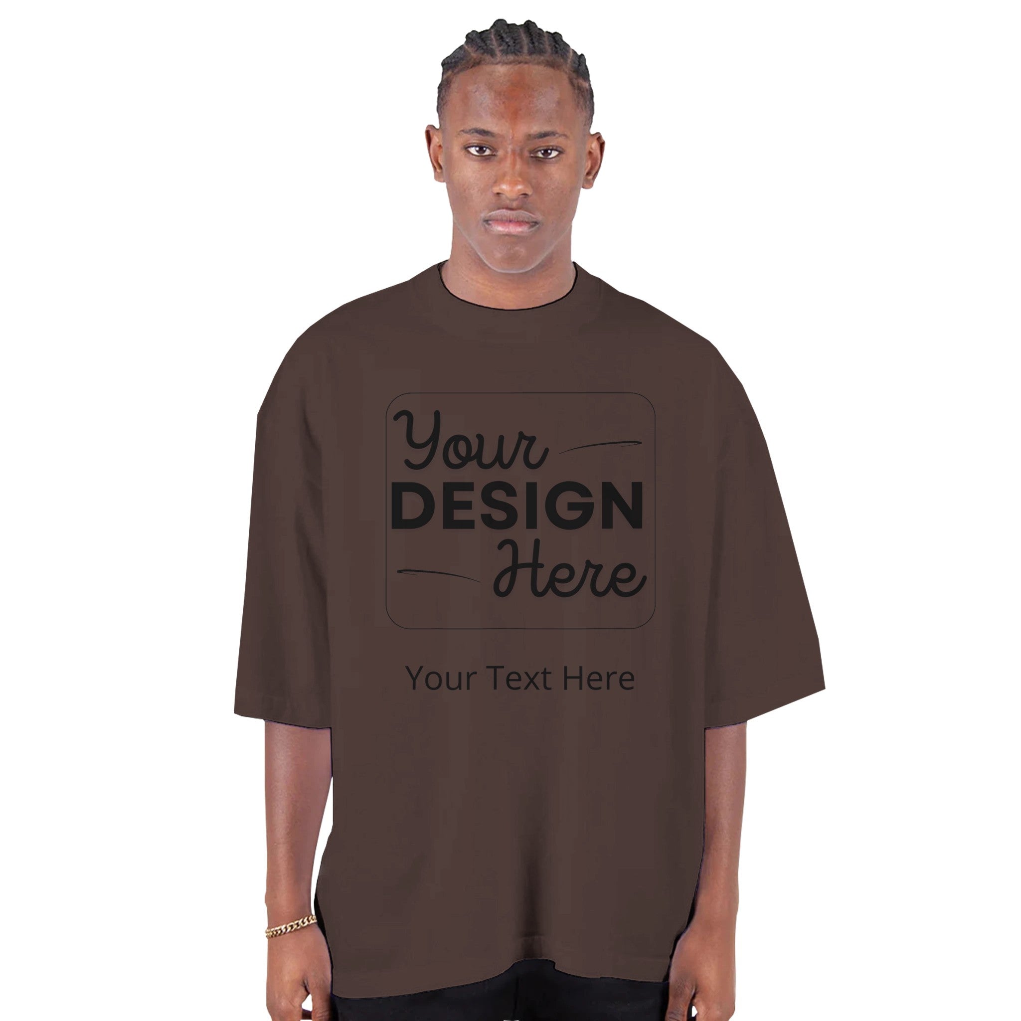 Versatile Vibes – Heavyweight Customizable Oversized Crewneck Shirt – M mocha Versatile Vibes – Heavyweight Customizable Oversized Crewneck Shirt – M mocha