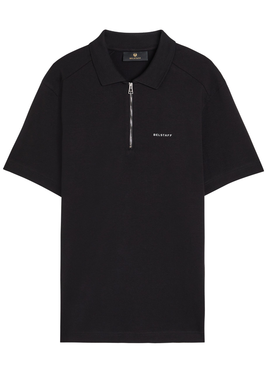 Belstaff Alloy Logo Stretch-cotton Polo Shirt – Black Belstaff Alloy Logo Stretch-cotton Polo Shirt – Black