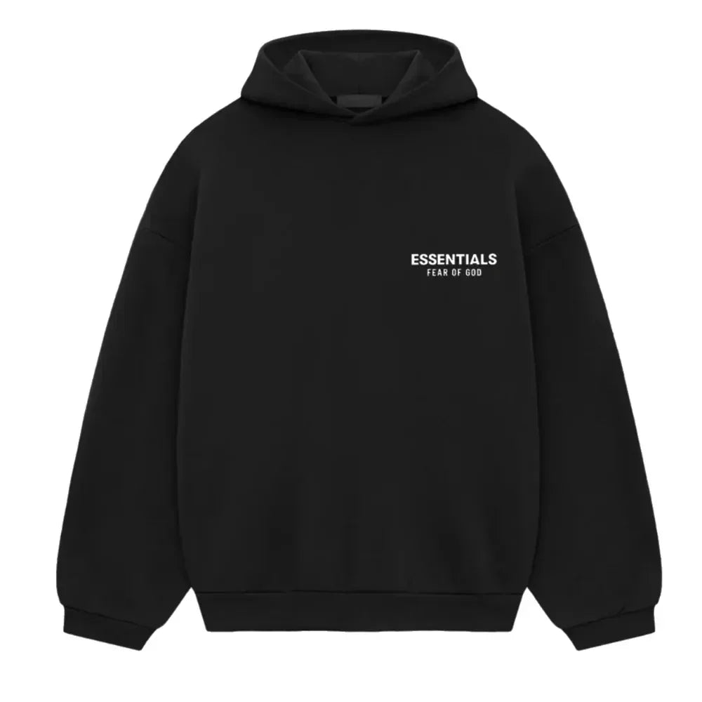 Fear of God Essentials Fleece Hoodie II Black FW Fear of God Essentials Fleece Hoodie II Black FW