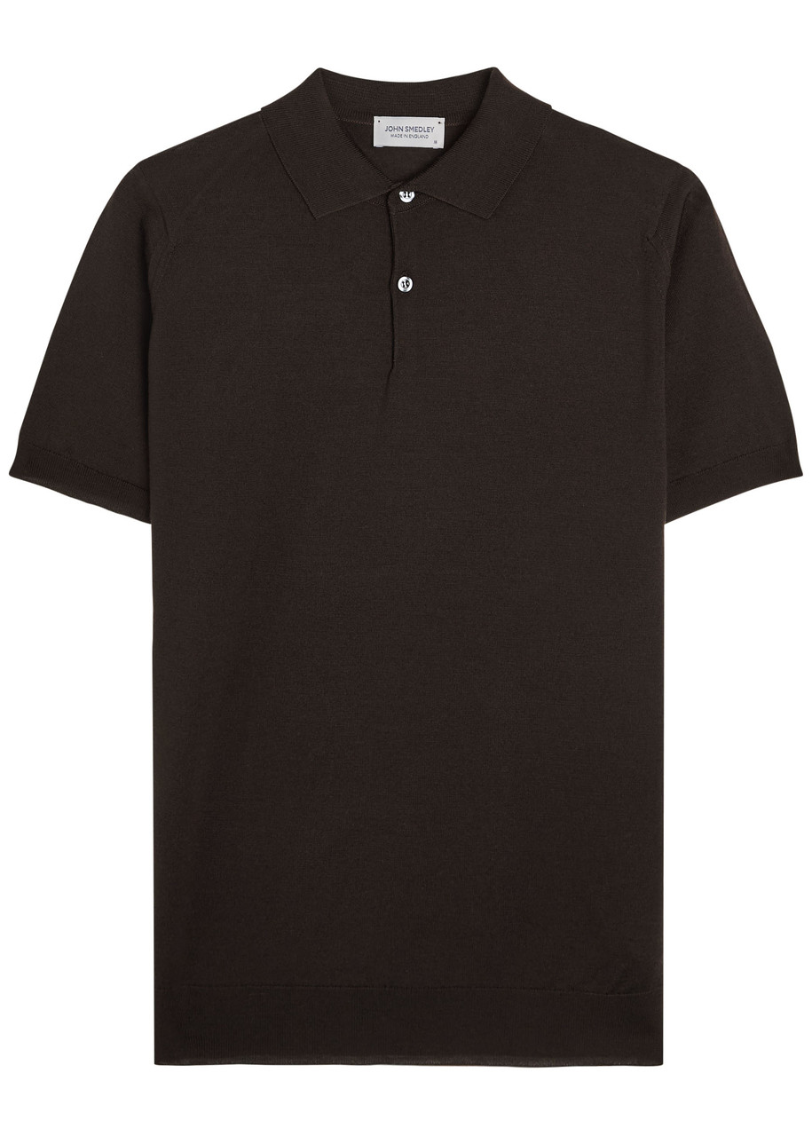 John Smedley Payton Merino Wool Polo Shirt – Dark Brown John Smedley Payton Merino Wool Polo Shirt – Dark Brown