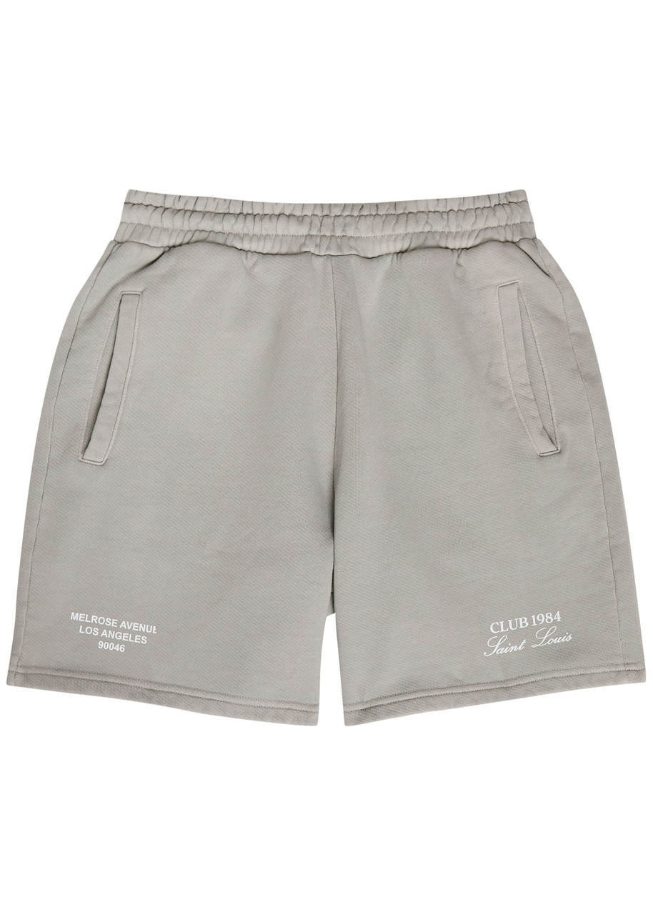 Club Melrose Printed Cotton Shorts – Grey