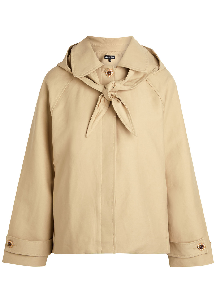 Sister Jane Galleria Hooded Cotton Jacket – Tan – L