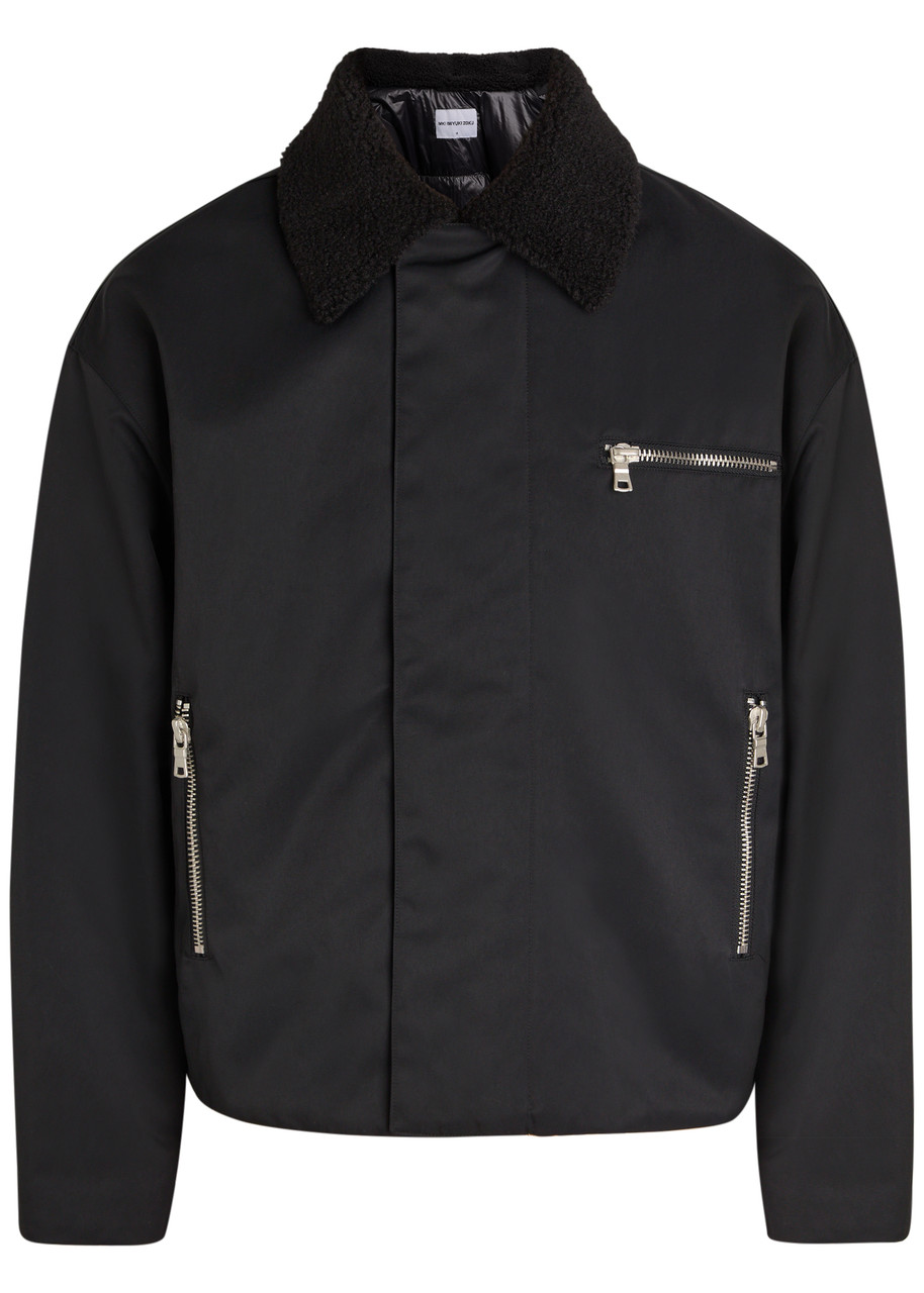 Mki Miyuki Zoku Padded Shearling-collar Nylon Jacket – Black Mki Miyuki Zoku Padded Shearling-collar Nylon Jacket – Black