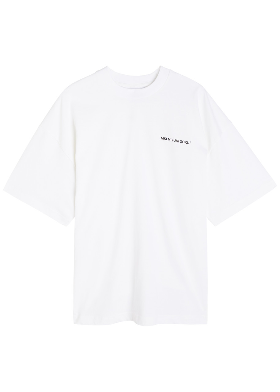 Mki Miyuki Zoku Uniform Logo-print Cotton shirt – White