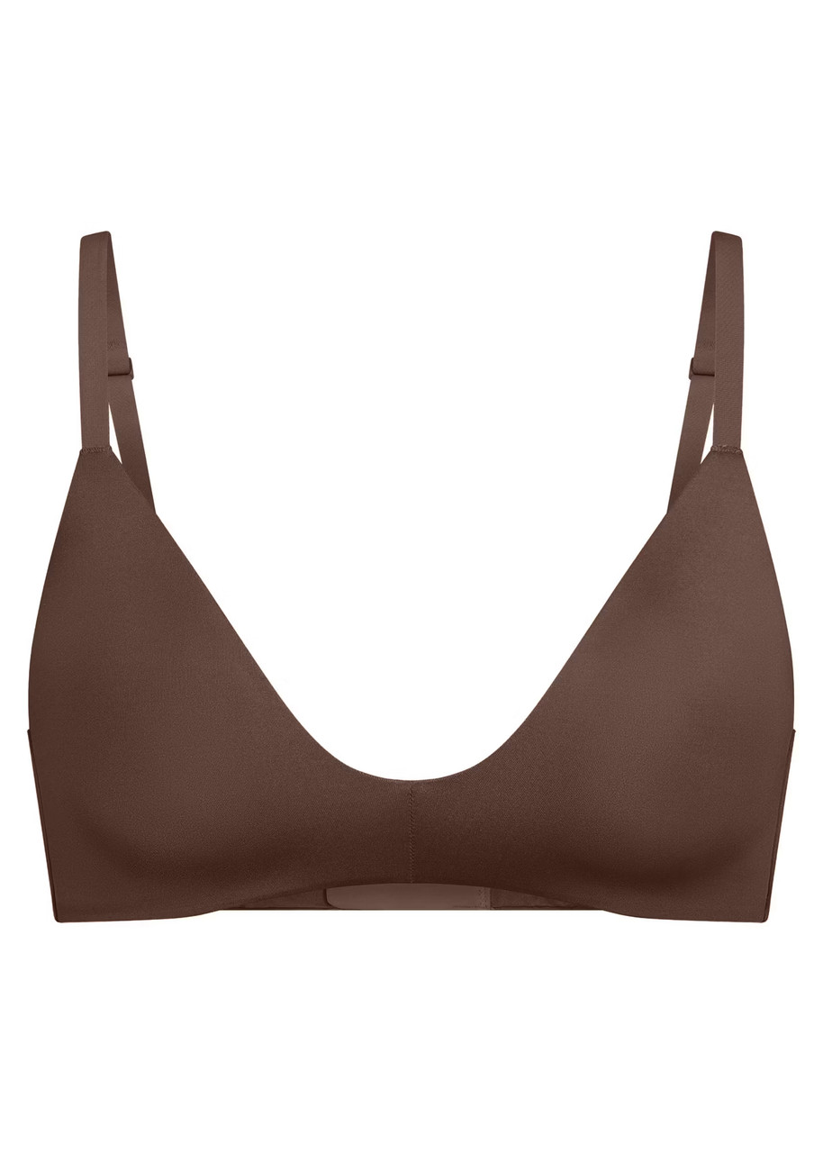 Skims Wireless Stretch-jersey shirt bra – Brown – C