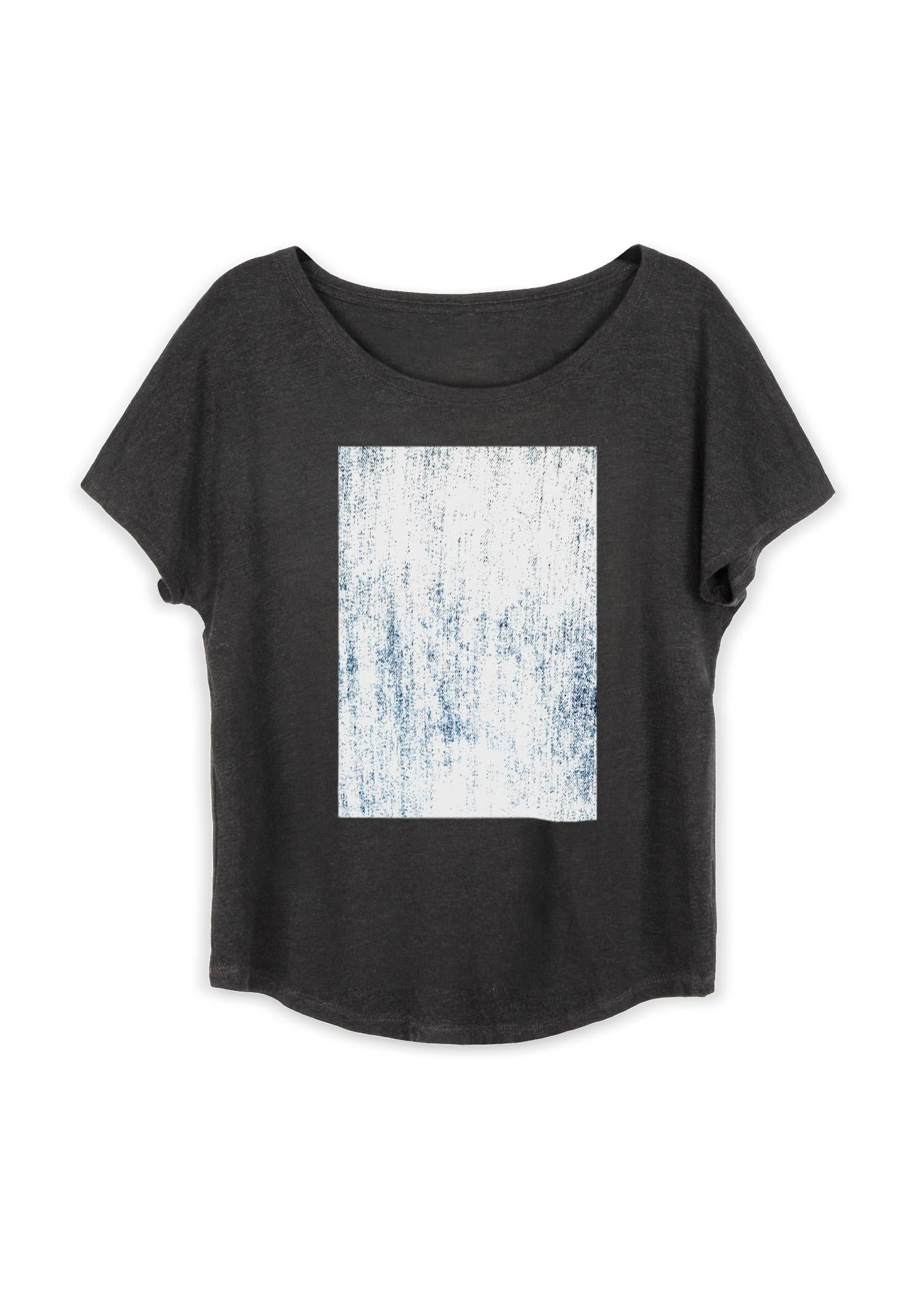 Boatneck Boyfriend Tee – Acid Wash Jeans Style by VIDA Original Artist Boatneck Boyfriend Tee – Acid Wash Jeans Style by VIDA Original Artist