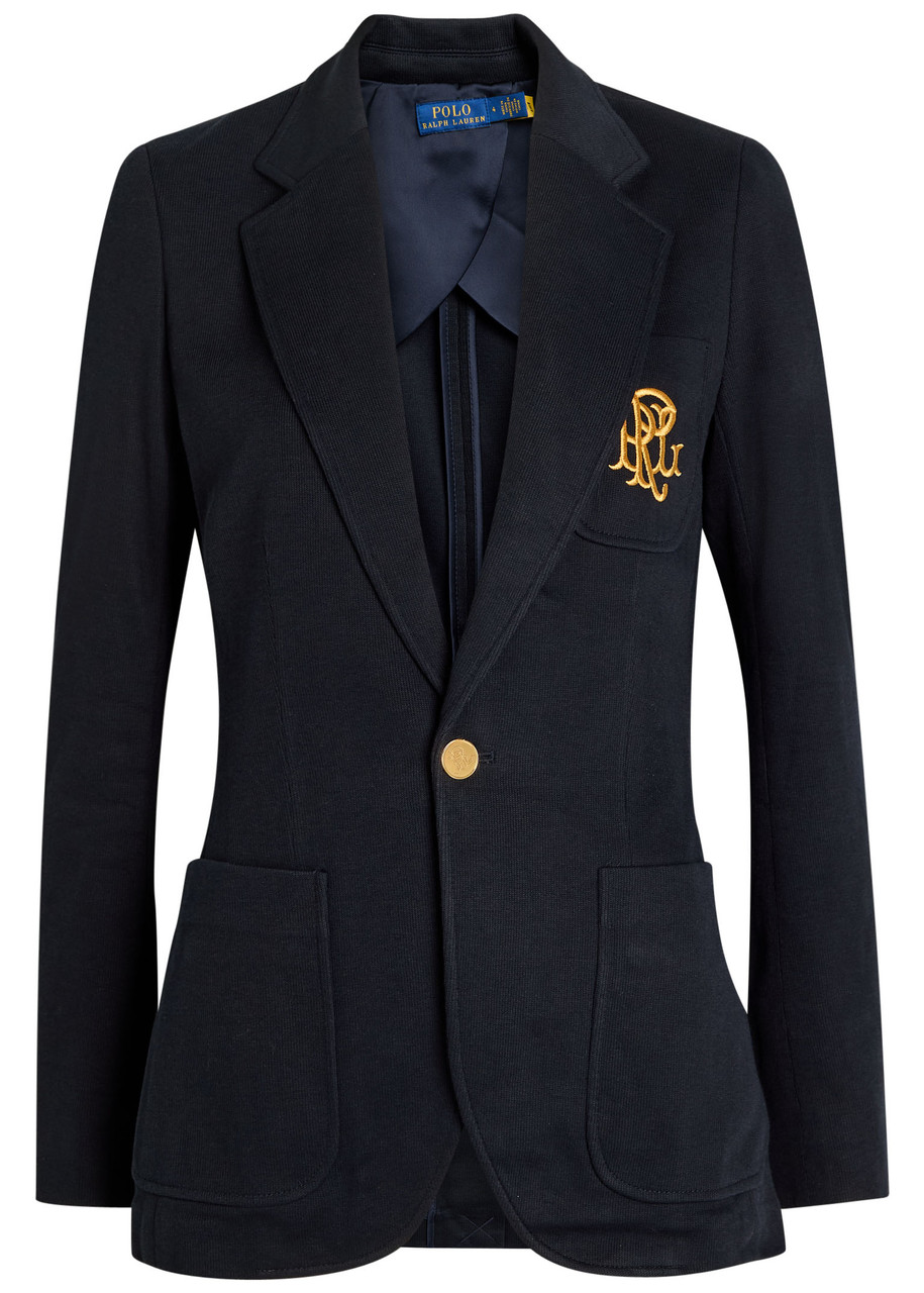 Polo Ralph Lauren Logo-embroidered Cotton-blend Blazer – Navy – S