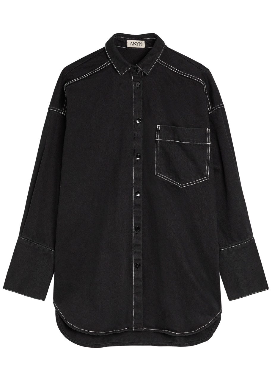 Akyn Fenella Denim Shirt – Black – M M Akyn Fenella Denim Shirt – Black – M M