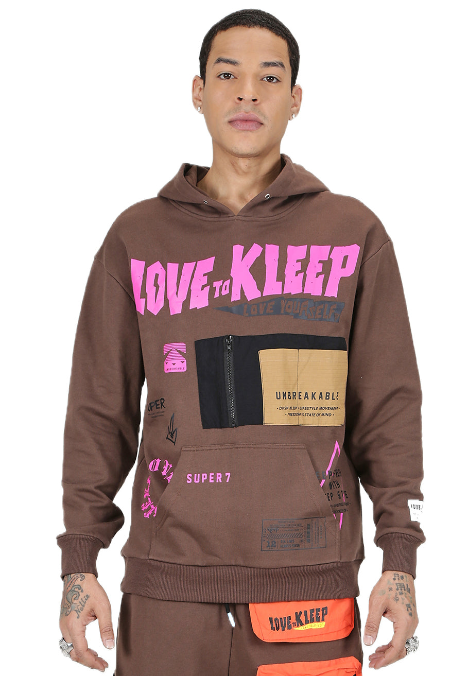 AVEN Men’s Premium French Terry Graphic Pullover Hoodie