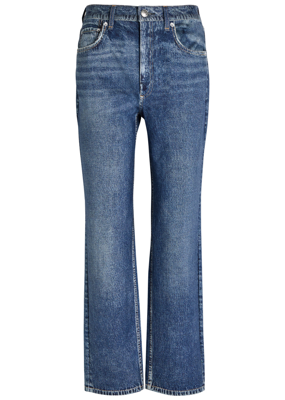 Rag & Bone Miramar Harlow Jeans-print Trousers – Indigo – W – S