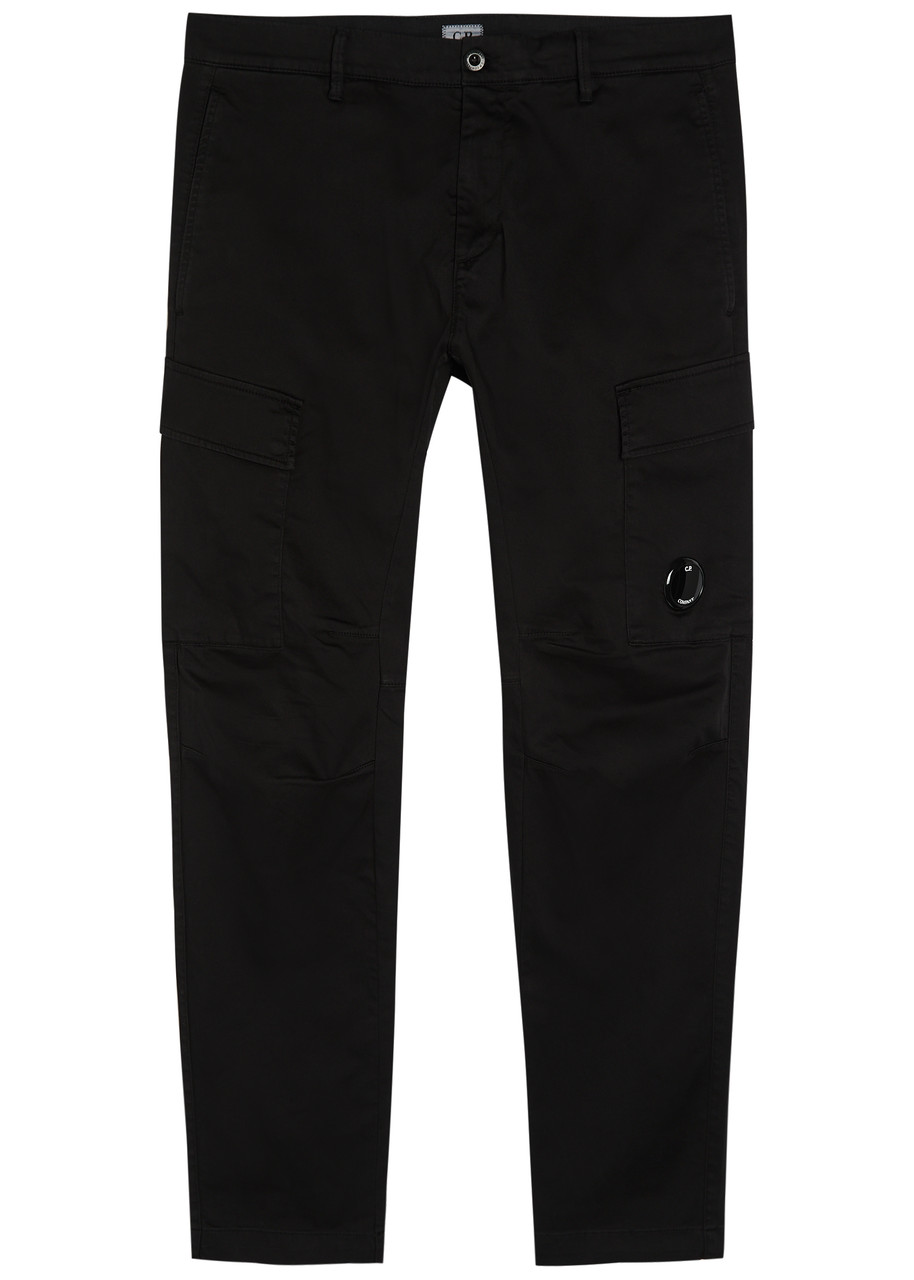 C.P. Company Straight-leg Stretch-cotton Cargo Trousers – Black C.P. Company Straight-leg Stretch-cotton Cargo Trousers – Black