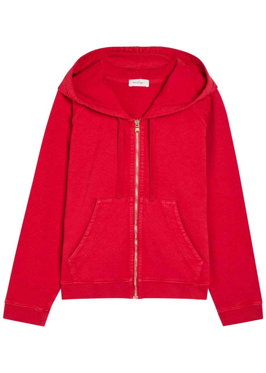 Second Layer Rola Hooded Cotton Sweatshirt – Red