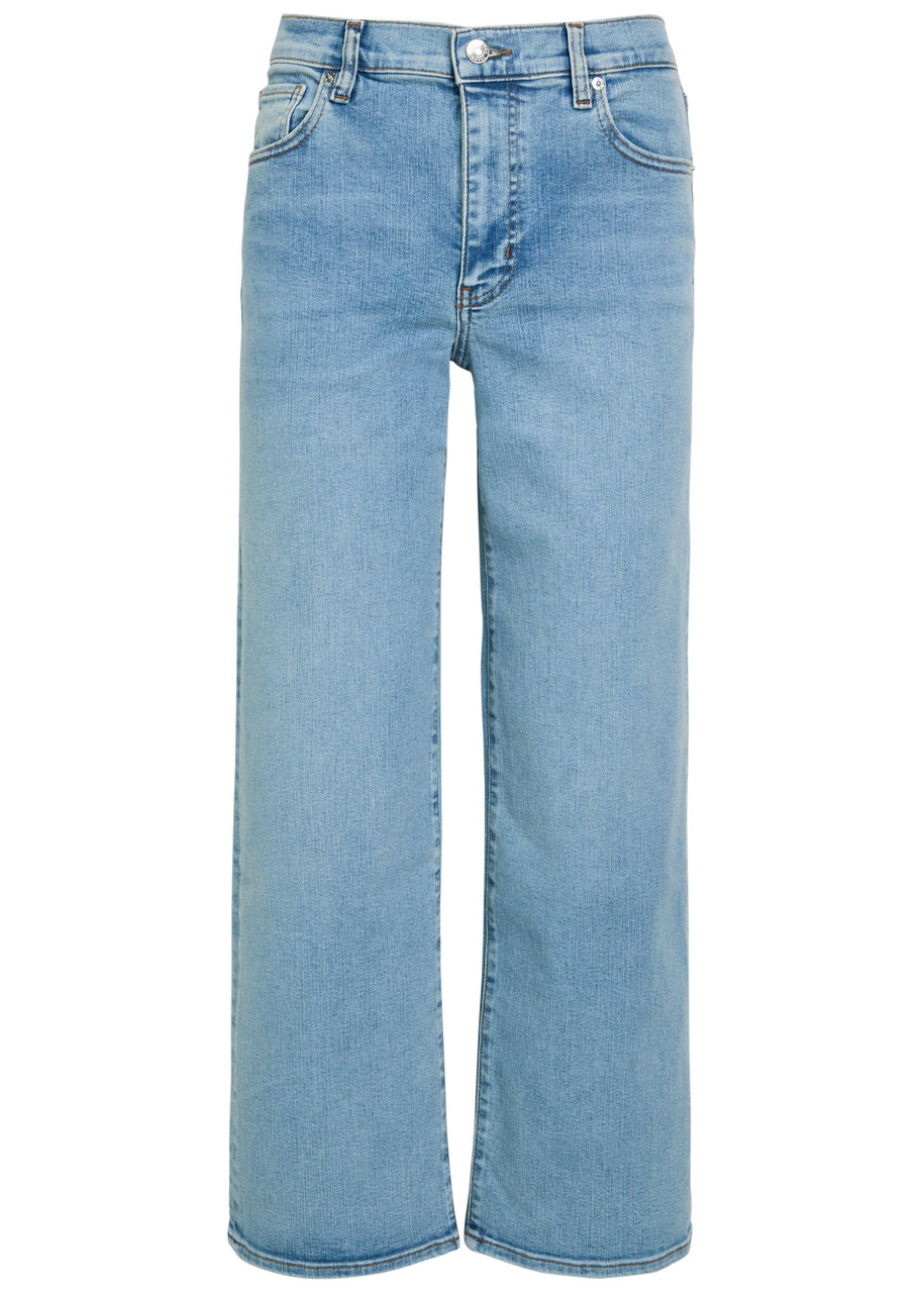 Frame The Mellow Wide-leg Cropped Jeans – Denim – W S Frame The Mellow Wide-leg Cropped Jeans – Denim – W S
